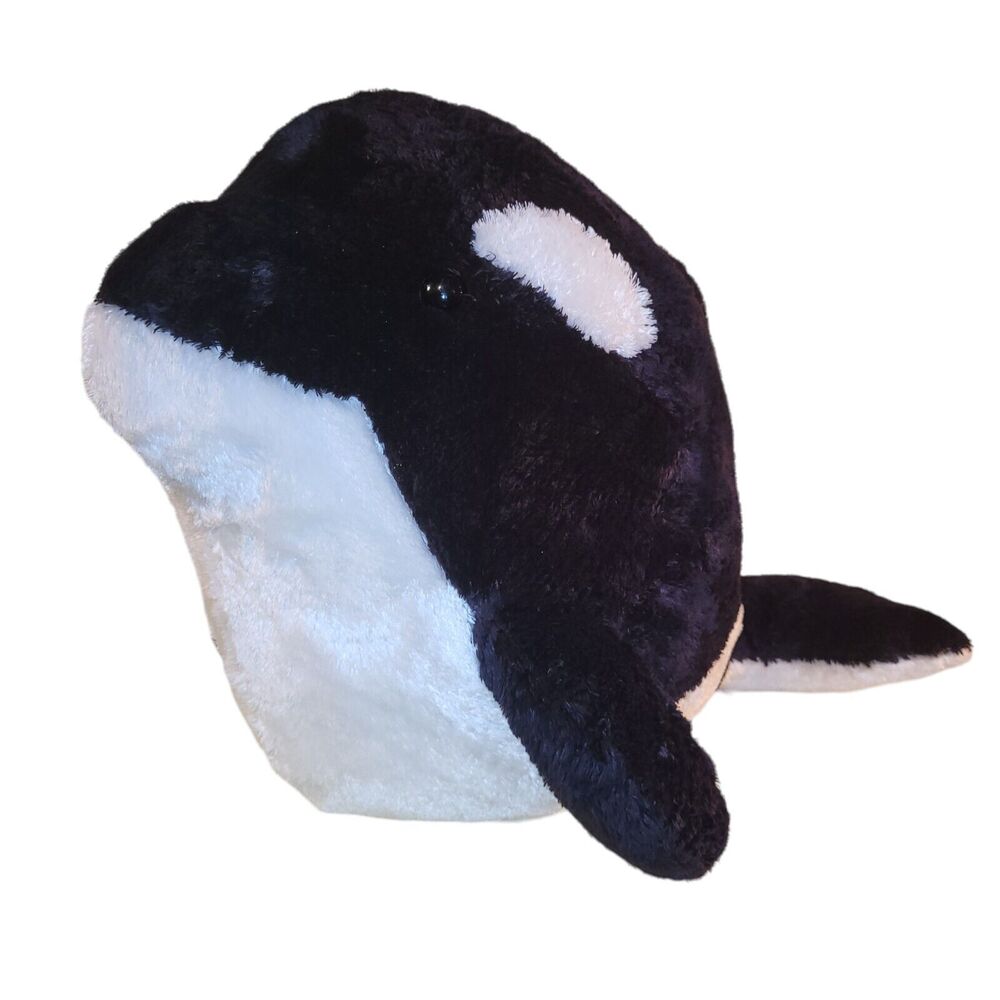 Kamogawa Japan Sea World Plush Killer Whale Shamu Stuffed Animal Large Round 15"